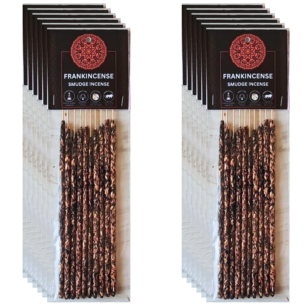Packets of Frankincense Smudge Incense Sticks in Plastic Pouch for Aromatherapy