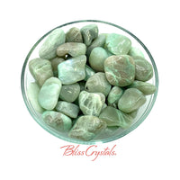 1 Green Moonstone Tumbled Stone Grade AA+ Healing Crystal 