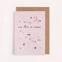 Greeting Card #K002 - Cosmic Love - $6.95