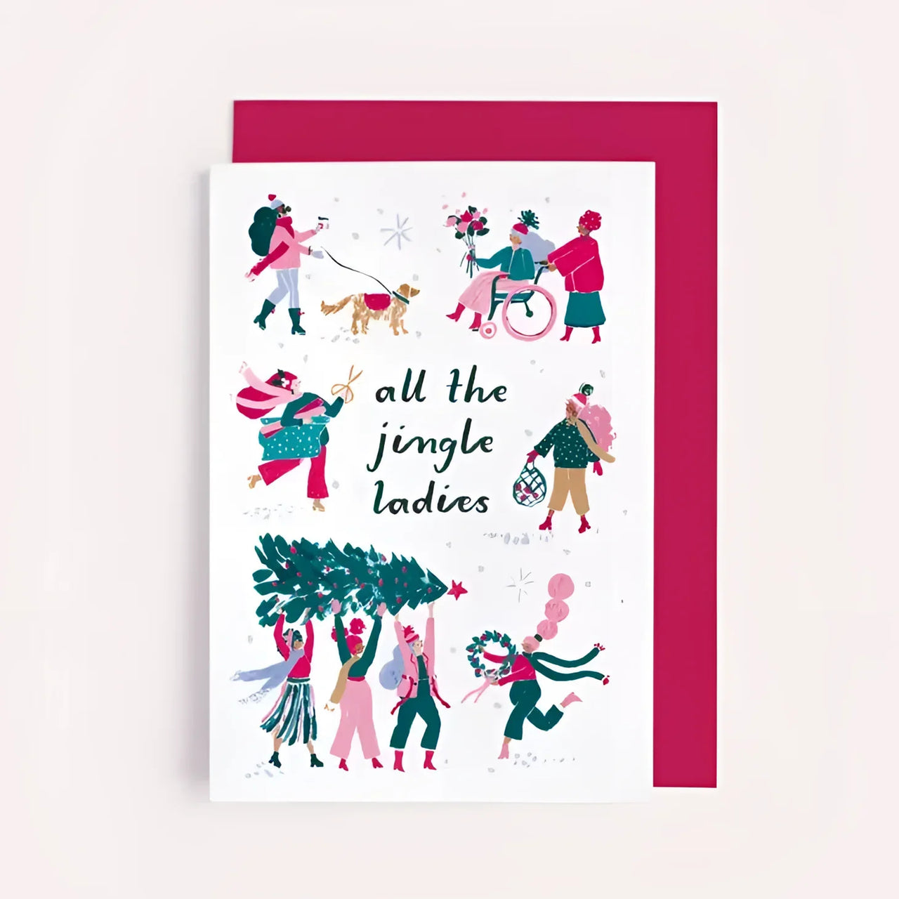 Greeting Card #K002 - Jingle Ladies Christmas - $6.95