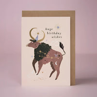 Greeting Card #K002 - Taurus Zodiac Birthday - $6.95