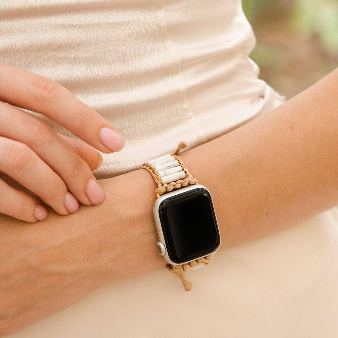 Heavenly Howlite Apple Watch Strap #LV9179 - $52