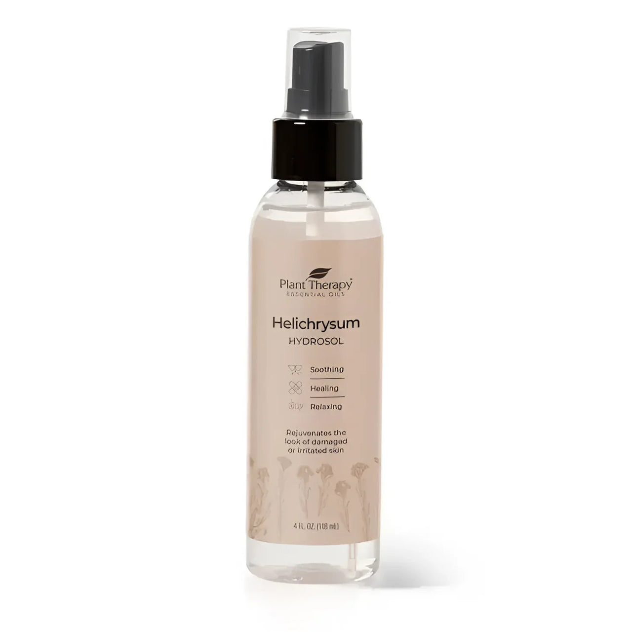 Hydrating mist in a Helichrysum Hydrosol 4 oz spray bottle with water pump #LV3558