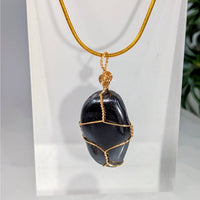 Hematite 1.3’’ Wire Wrap Pendant #LV9947 - $60