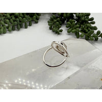Herkimer Diamond Rough Gemstone Sterling Silver Heart Ring LV9500