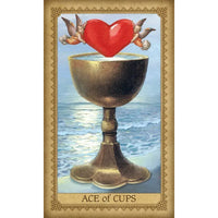 Influence Of The Angels Tarot #IAT78: Heart in a Cup with Two Birds Flying Around