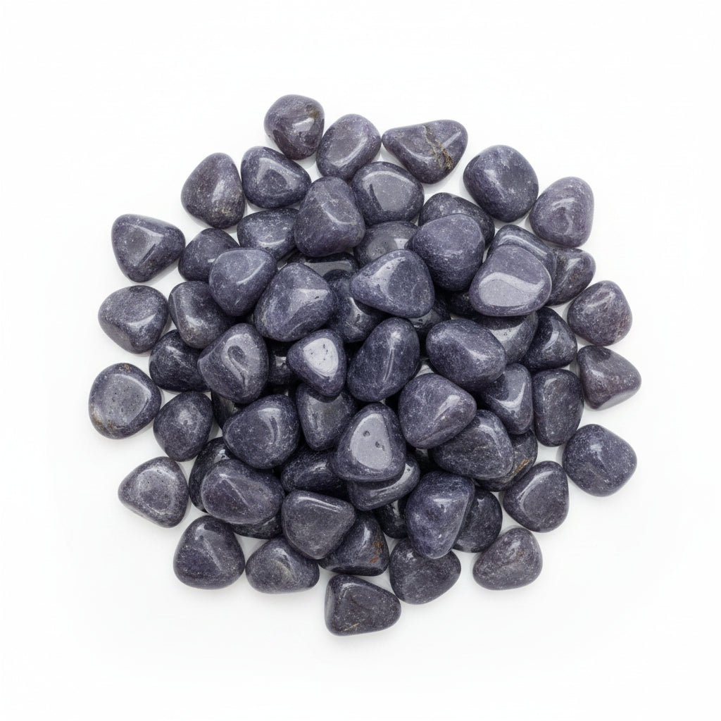 Polished Iolite Tumbled Stone #T112 showcasing dark purple-blue hues