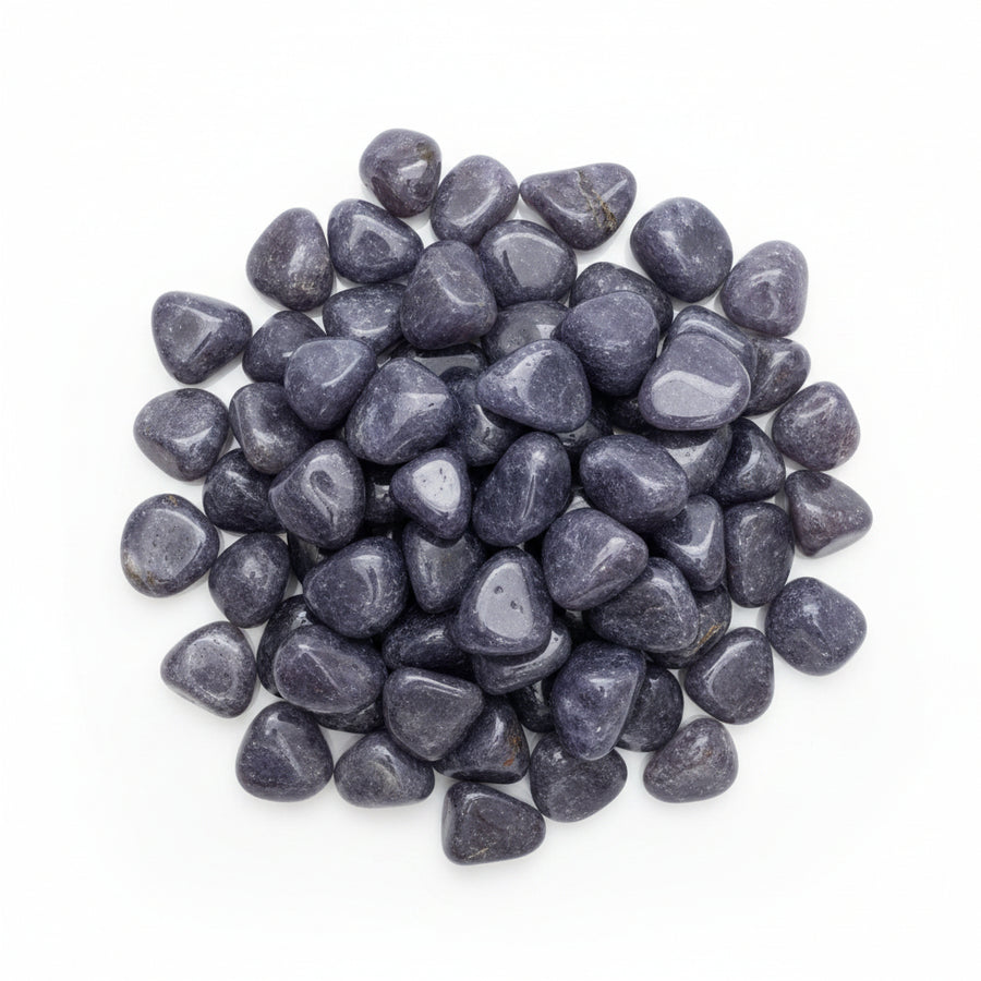Polished Iolite Tumbled Stone #T112 showcasing dark purple-blue hues