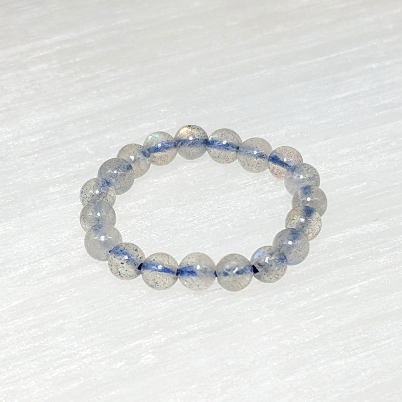 Labradorite 3mm Mini Stretch Ring #LV6282 - $2.96