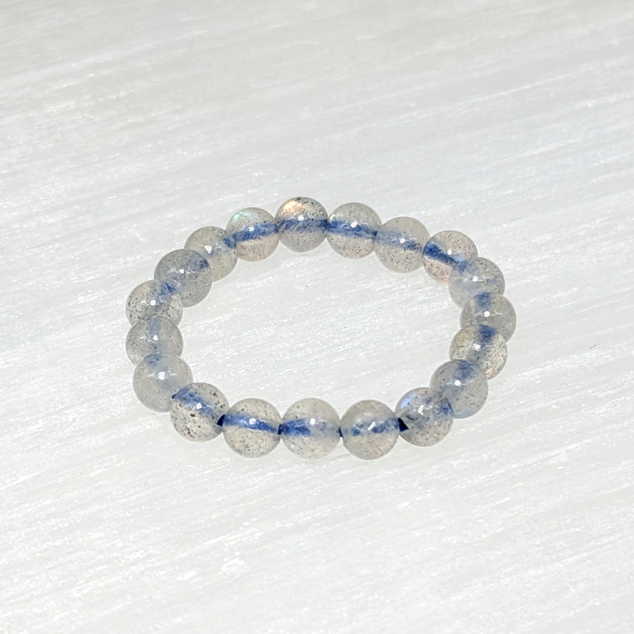 Labradorite 3mm Mini Stretch Ring #LV6282 - $2.96
