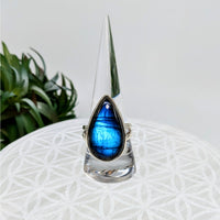 Labradorite Sz 9.75 S.S. Ring #LV5952 - $120