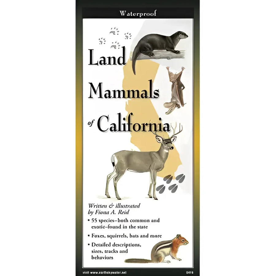 Land Mammals of California Field Guide #LV3703 - Wildlife Identification and Reference Book