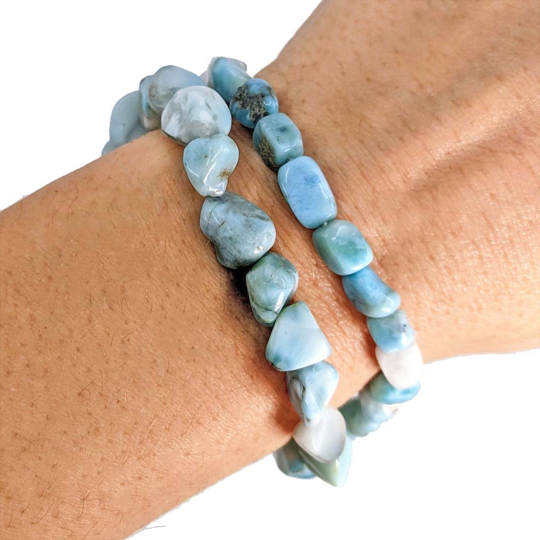 Larimar Beaded 7’’ Stretch Bracelet #LV4675 - $28