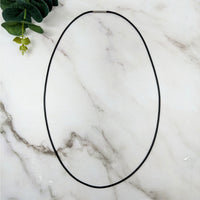 Black leather 2mm choker necklace 24’ (#LV5694) with a sleek and stylish design