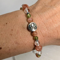 Leo Zodiac Handmade Beaded Bracelet 7’’ Astrology Sign