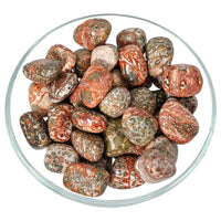1 Leopardskin Jasper Tumbled Stone #LV0801 - $4.95
