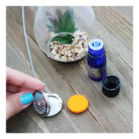 Lotus Aromatherapy Essential Oil Necklace Jewelry #LV9145