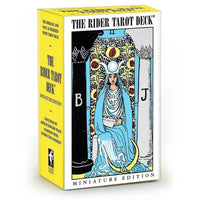 Close-up of the Miniature Rider-Waite® Tarot Deck #Q245 showcasing a woman on a throne card