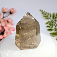 Natural citrine smoky quartz 2.5in generator tower from Brazil #BC0731