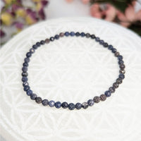 Dark blue beaded bracelet from the Natural Sapphire Faceted 4mm Crystal Bracelet collection