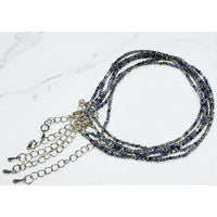 Natural Sapphire Faceted Beaded Anklet 2mm Gemstone Beads