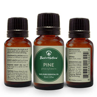 100% Pure Pine Essential Oil by Best of Nature 15ml Amber Bottle