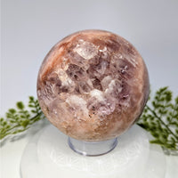 Pink Amethyst 3.5 inch rose quartz geode sphere #BC0801