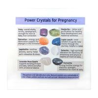 Pregnancy Power Crystal Guide for Power Crystals for Pregnancy Companion Set of 8 Tumbled Stones
