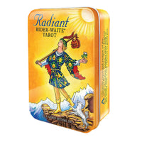 Close up of Radiant Rider-Waite® Tarot Deck Box & Tin #Q253