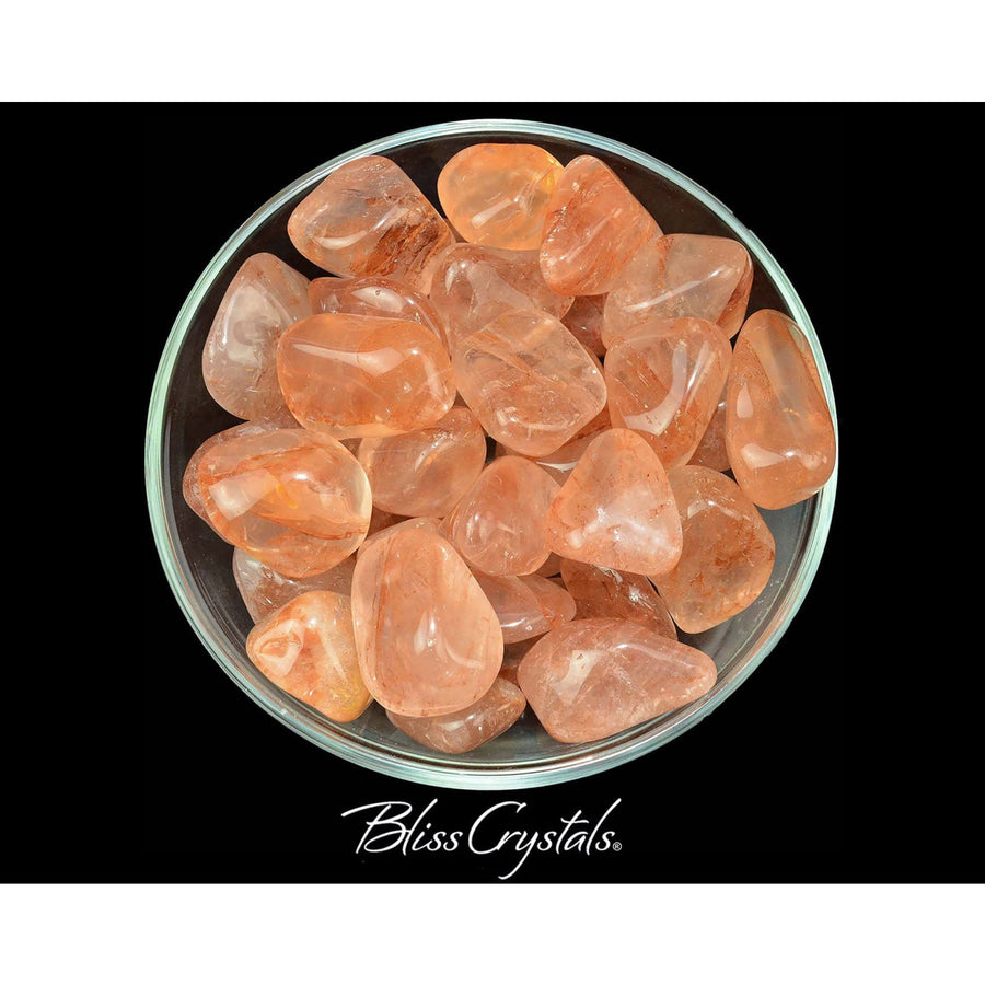 1 Red Hematoid QUARTZ Large Tumbled Stone Harlequin #RQ32