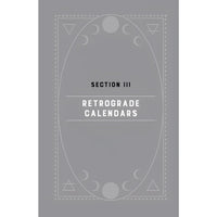 Retrograde calendars section from Retrograde Guidebook by Jennifer Billock #LV7326