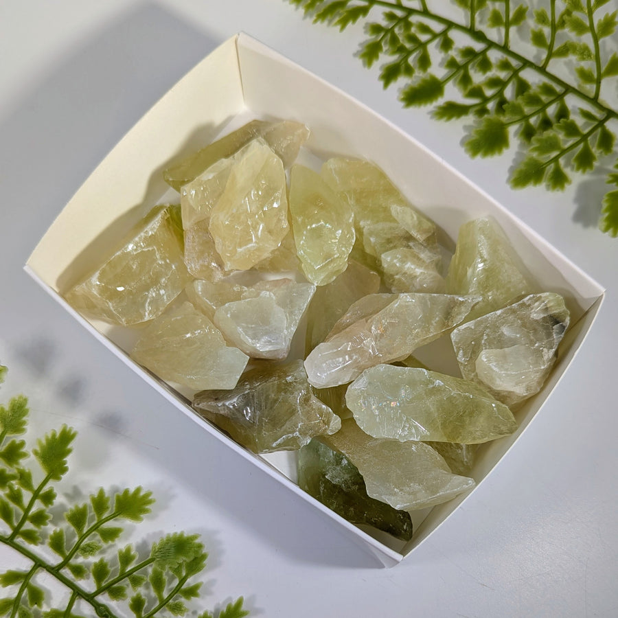 1lb Bulk Lot Green Calcite Small .8 - 1.7" Rough #LV4090