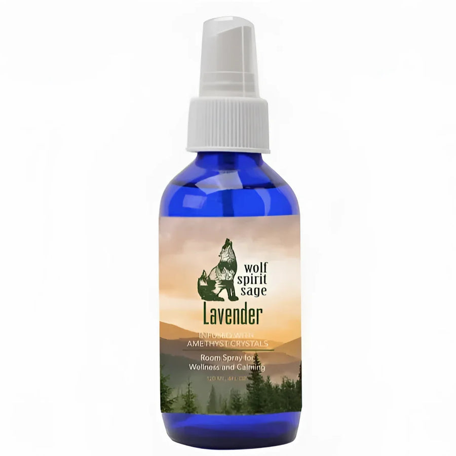 Room Spray Bottle by Wolf Spirit with lavender essential oils #Q010