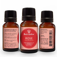 Rose Essential Oil Single Note by Best of Nature #BN51 - Three Bottles with Labels