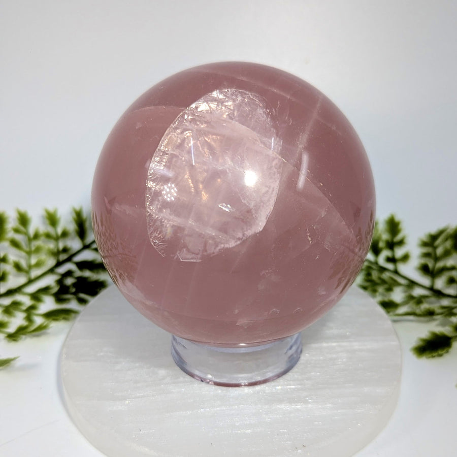 Twin Star Rose Quartz 3.5" Sphere #BC1511