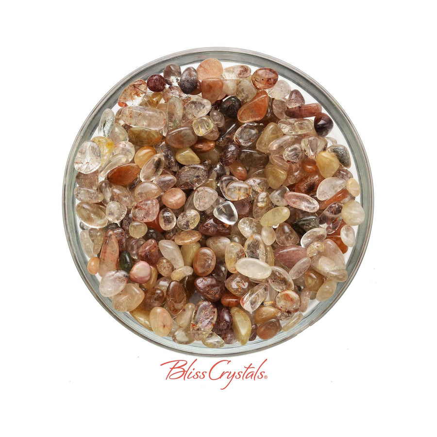 28 gm RUTILATED QUARTZ Mini Small Size Tumbled Crystals 
