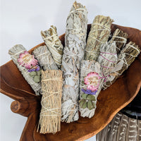 Bundled sage sticks for cleansing rituals in Sage Herb Cleansing Smudge Stick Bundles #K120