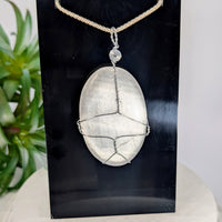 Selenite 1.8’’ Wire Wrap Pendant #LV9055 - $44