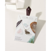 Silver Delicate Gemstone Necklace- Moonstone #LV9111 - $39