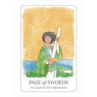 Woman in a green kimono with sword from Simplicity Tarot Deck for Beginners #Q374