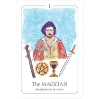 Drawing of a man holding a sword and cup from the Simplicity Tarot Deck for Beginners #Q374