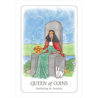 Woman sitting on chair with pentagram - Simplicity Tarot Deck for Beginners #Q374
