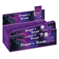 Close up of two Dragon Breath Soul Sticks Natural Incense boxes near toothpaste
