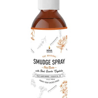 Brown bottle of Soul Sticks Smudge Spray featuring white sage for cleansing potential
