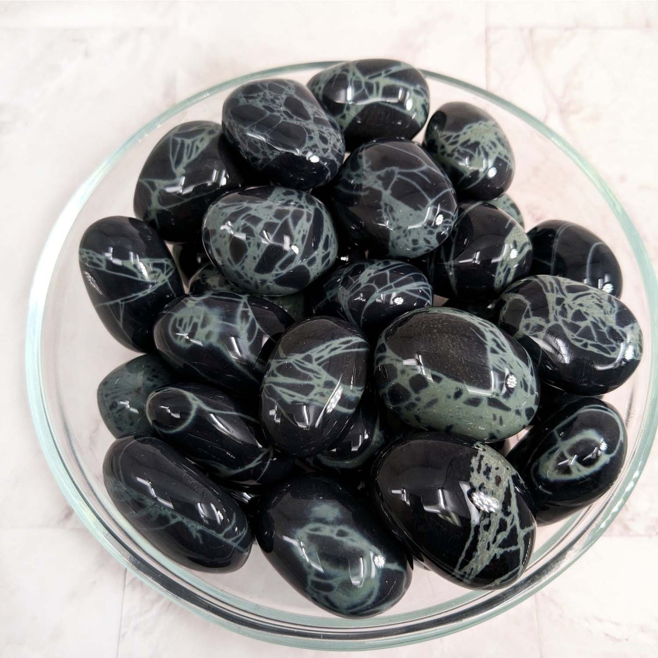 Spider Web Obsidian Tumble Stone (1.2’’) #LV2269 - $9.95