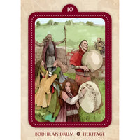 Bodhrán drum heritage card from Spirit of the Drum Oracle by Barbara Meiklejohn-Free