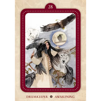 Native American-themed oracle card from Spirit of the Drum Oracle by Barbara Meiklejohn-Free