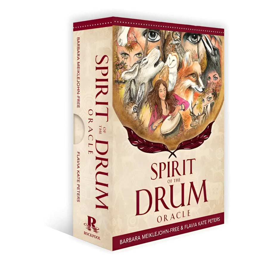 Spirit of the Drum Oracle card deck by Barbara Meiklejohn-Free displayed for sale