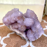 Translucent lavender Spirit Quartz #R185 amethyst cluster with jagged sparkling facets