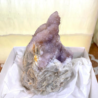 Spirit Quartz #R185: striking purple amethyst geode with sparkling crystals